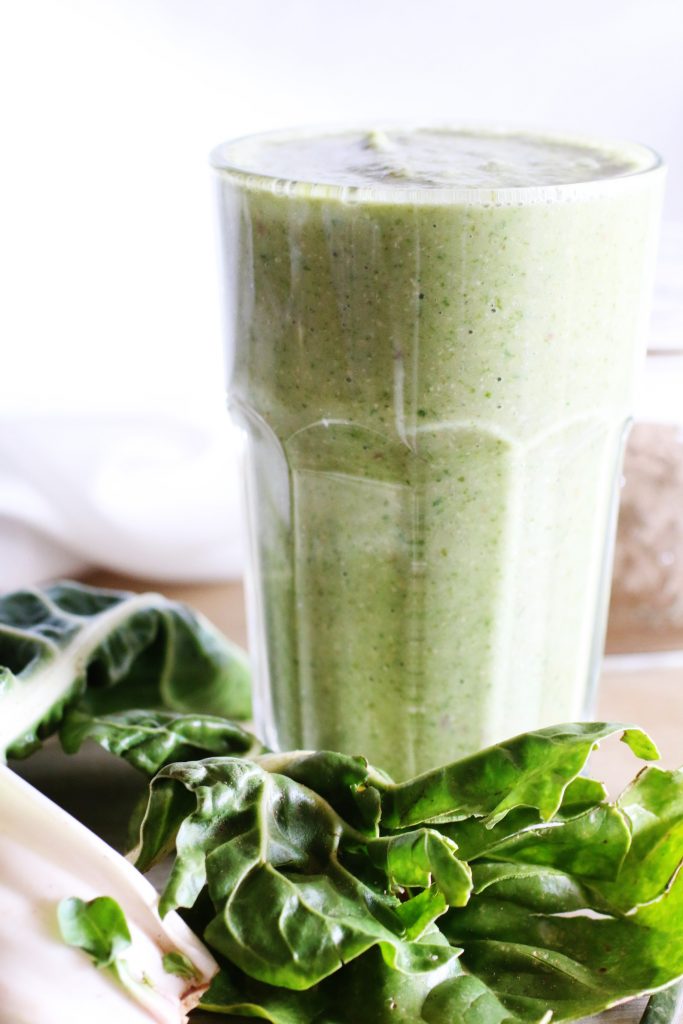 frullato verde con mela e avena integrale