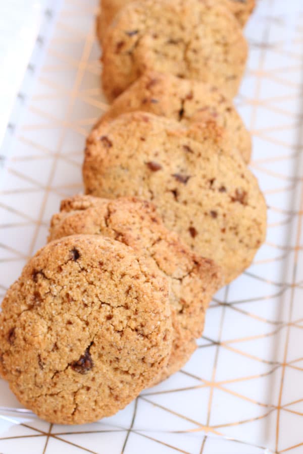 Biscotti con Farina di Chufa e Nocciole e Gocce di Cioccolato molto gustosi