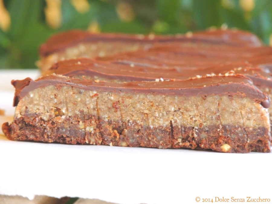 Cremino Barretta con Noci e Cioccolato (Ricetta Crudista e Vegan RAW) è una ricetta naturale e biologica senza glutine con indice glicemico basso.