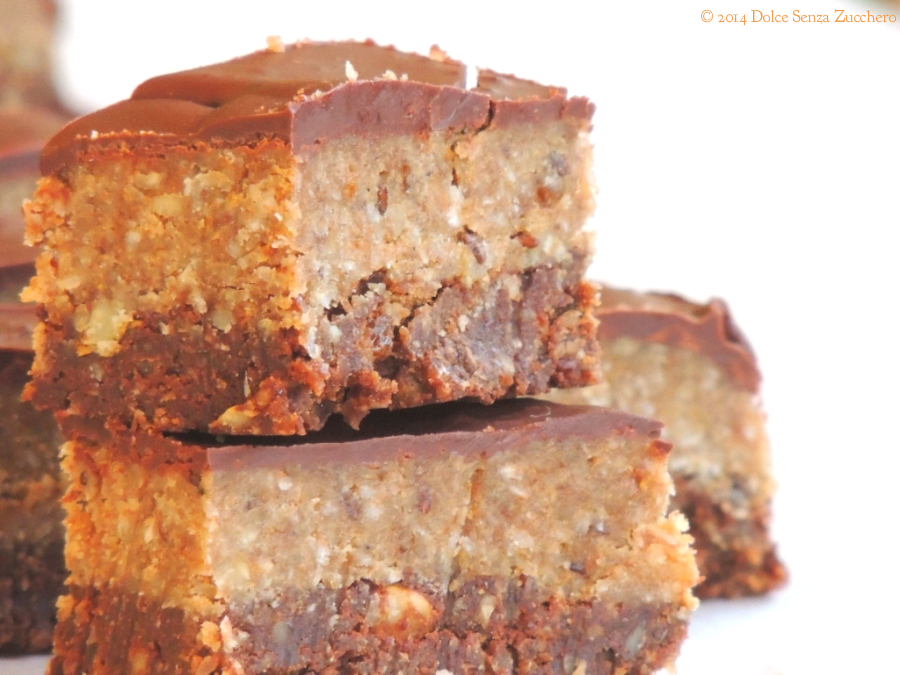 Cremino Barretta con Noci e Cioccolato (Ricetta Crudista e Vegan RAW) è una ricetta naturale e biologica senza glutine con indice glicemico basso.