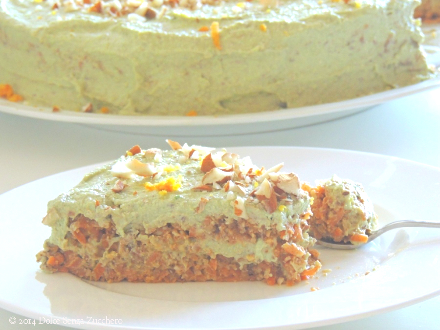 Torta di Carote, Mandorle e Arance (Crudista) | Dolce Senza Zucchero (1)