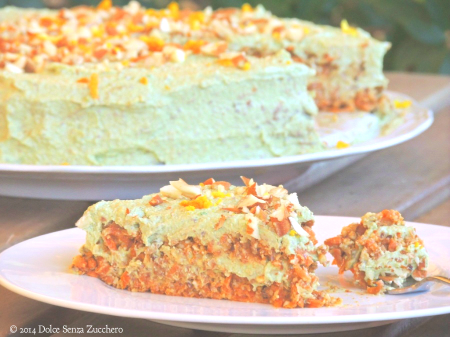 Torta di Carote, Mandorle e Arance (Crudista) | Dolce Senza Zucchero (3)